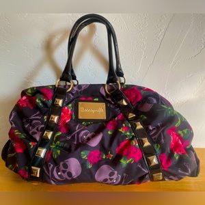 COPY - NWOT Betsy Johnson Studded Floral and Skull Handbag.